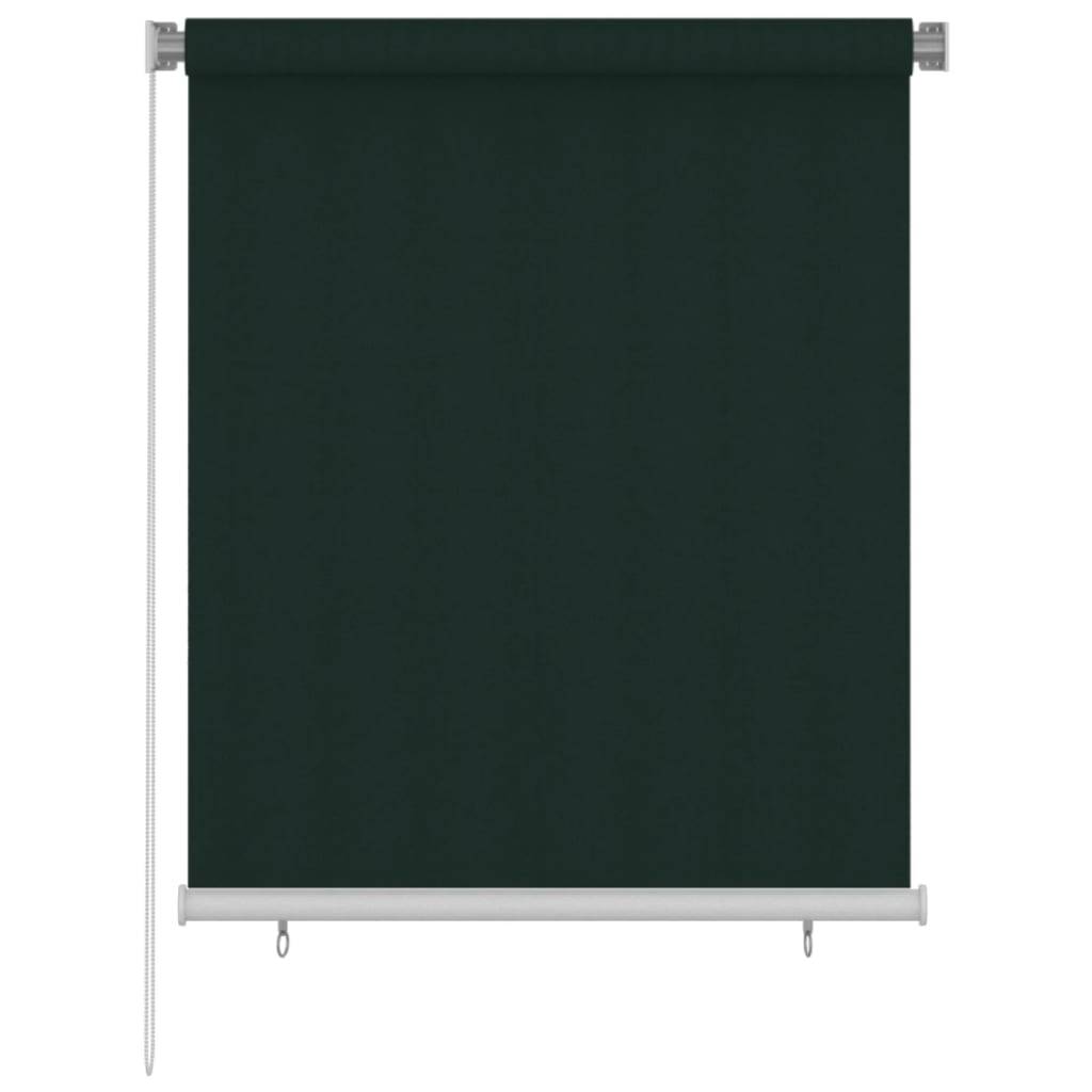 vidaXL Außenrollo 120x140 cm Dunkelgrün HDPE