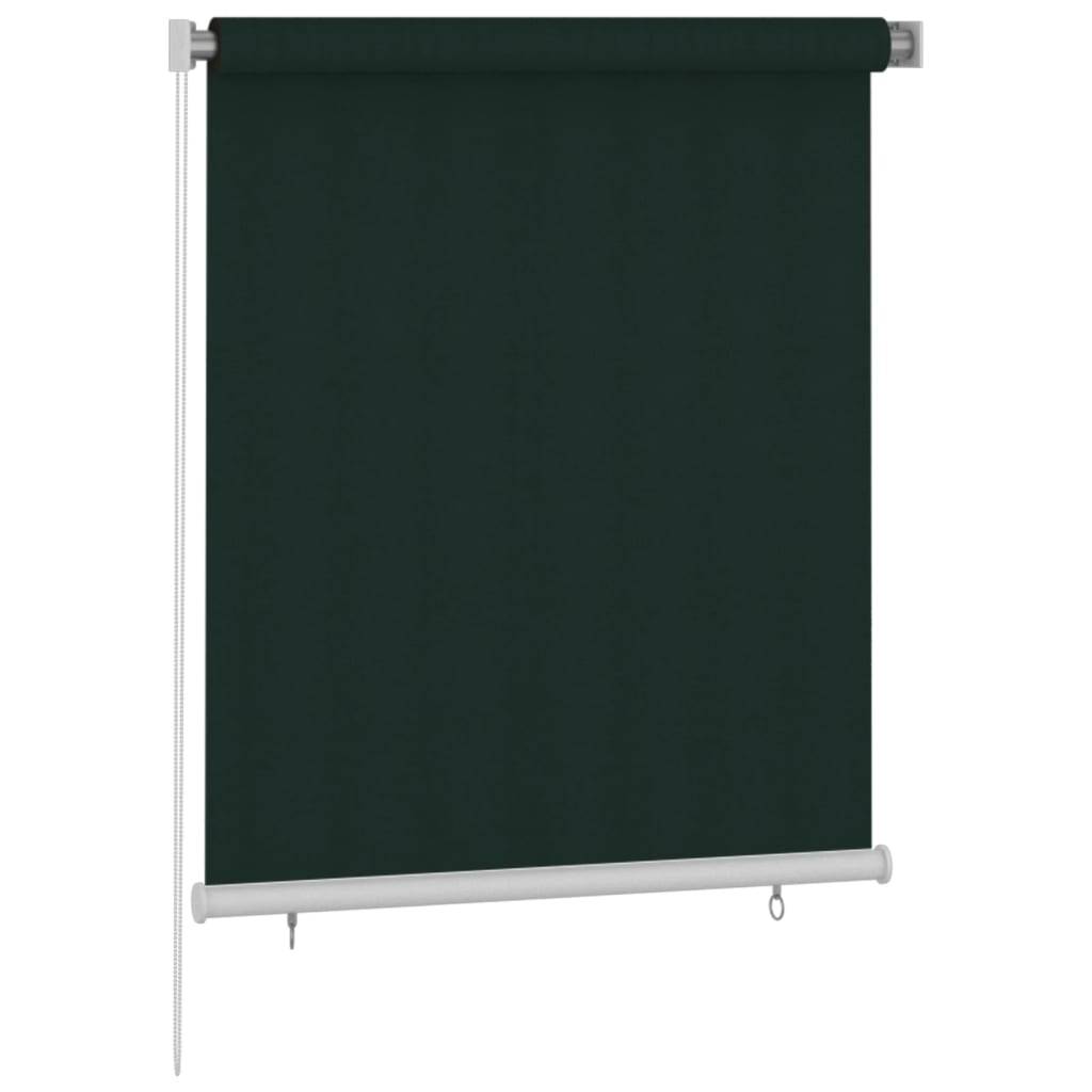 vidaXL Außenrollo 120x140 cm Dunkelgrün HDPE