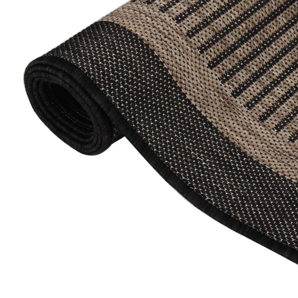 vidaXL Outdoor-Teppich Flachgewebe 200x280 cm Dunkelbraun