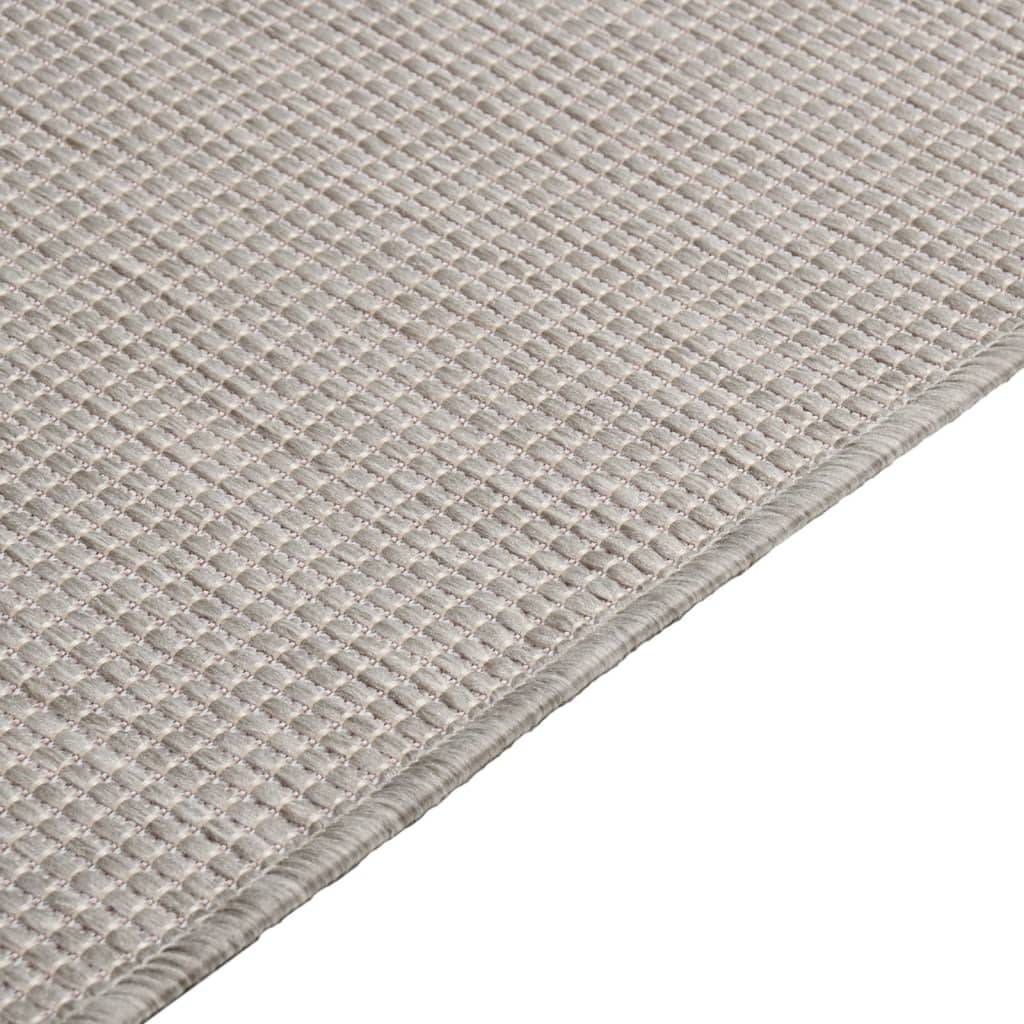 vidaXL Outdoor-Teppich Flachgewebe 200x280 cm Taupe