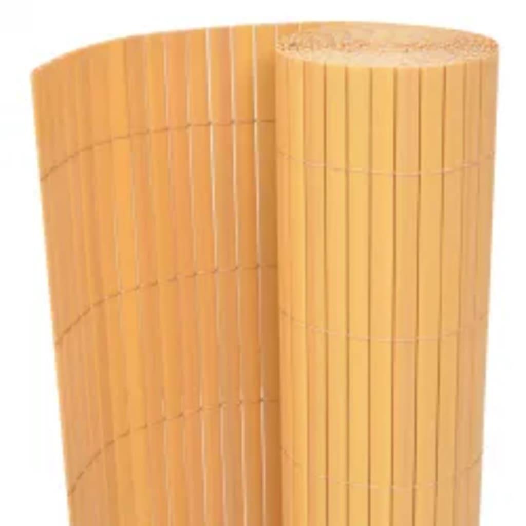 vidaXL Gartenzaun Doppelseitig 90x400 cm Gelb