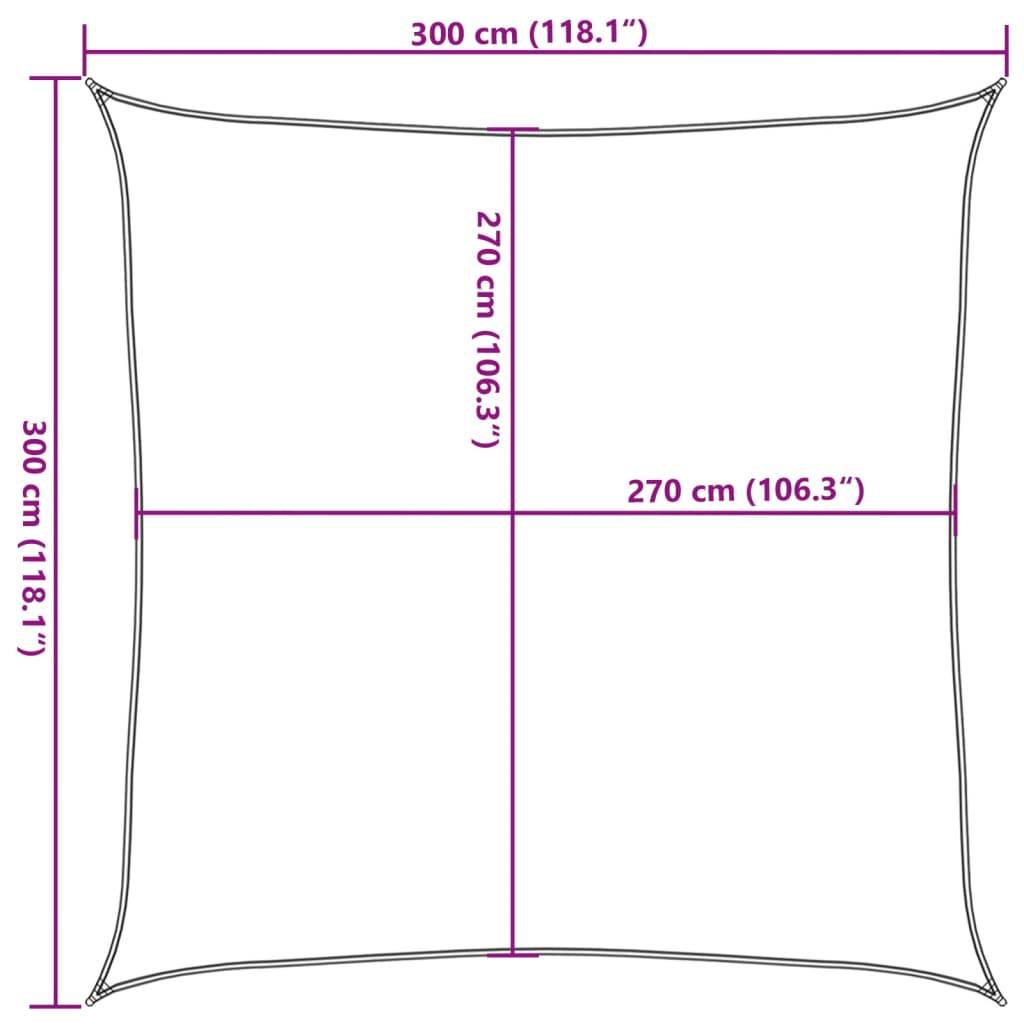 vidaXL Sonnensegel 160 g/m² Hellgrün 3x3 m HDPE