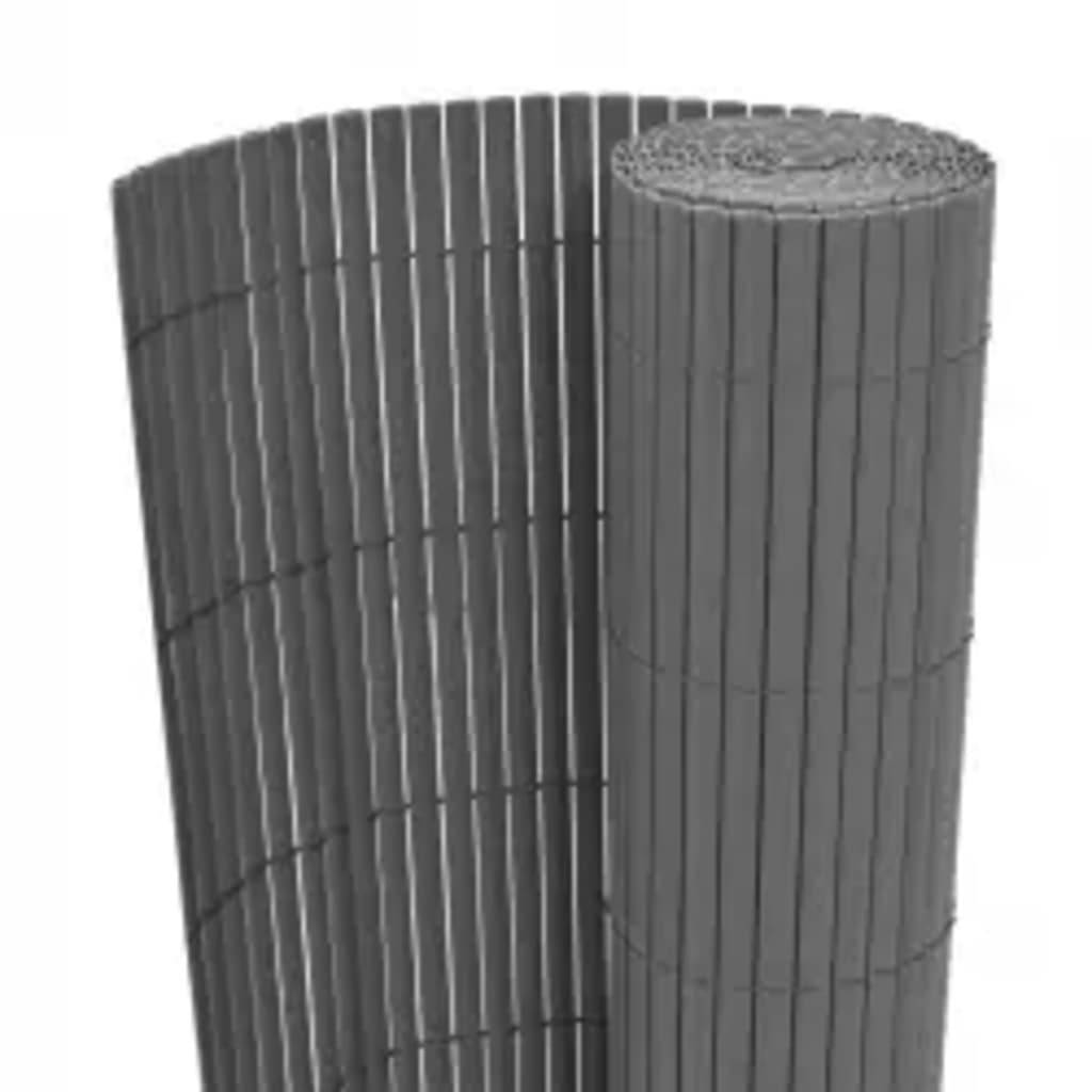 vidaXL Gartenzaun Doppelseitig 110x400 cm Grau