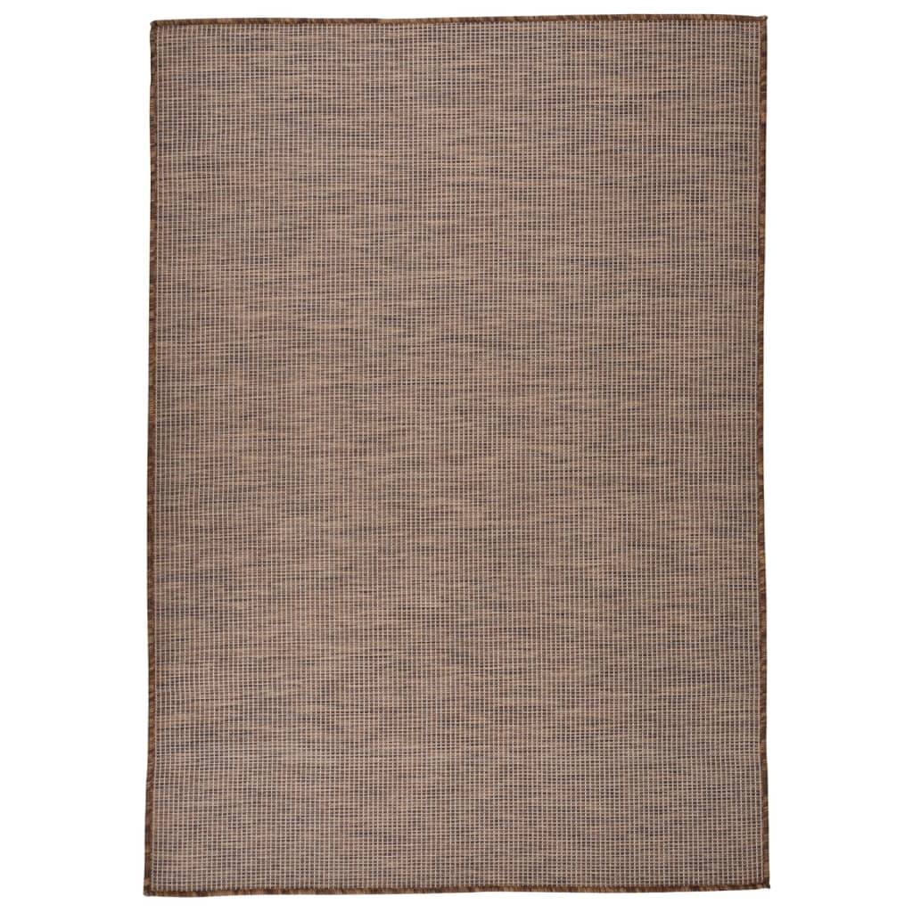 vidaXL Outdoor-Teppich Flachgewebe 160x230 cm Braun
