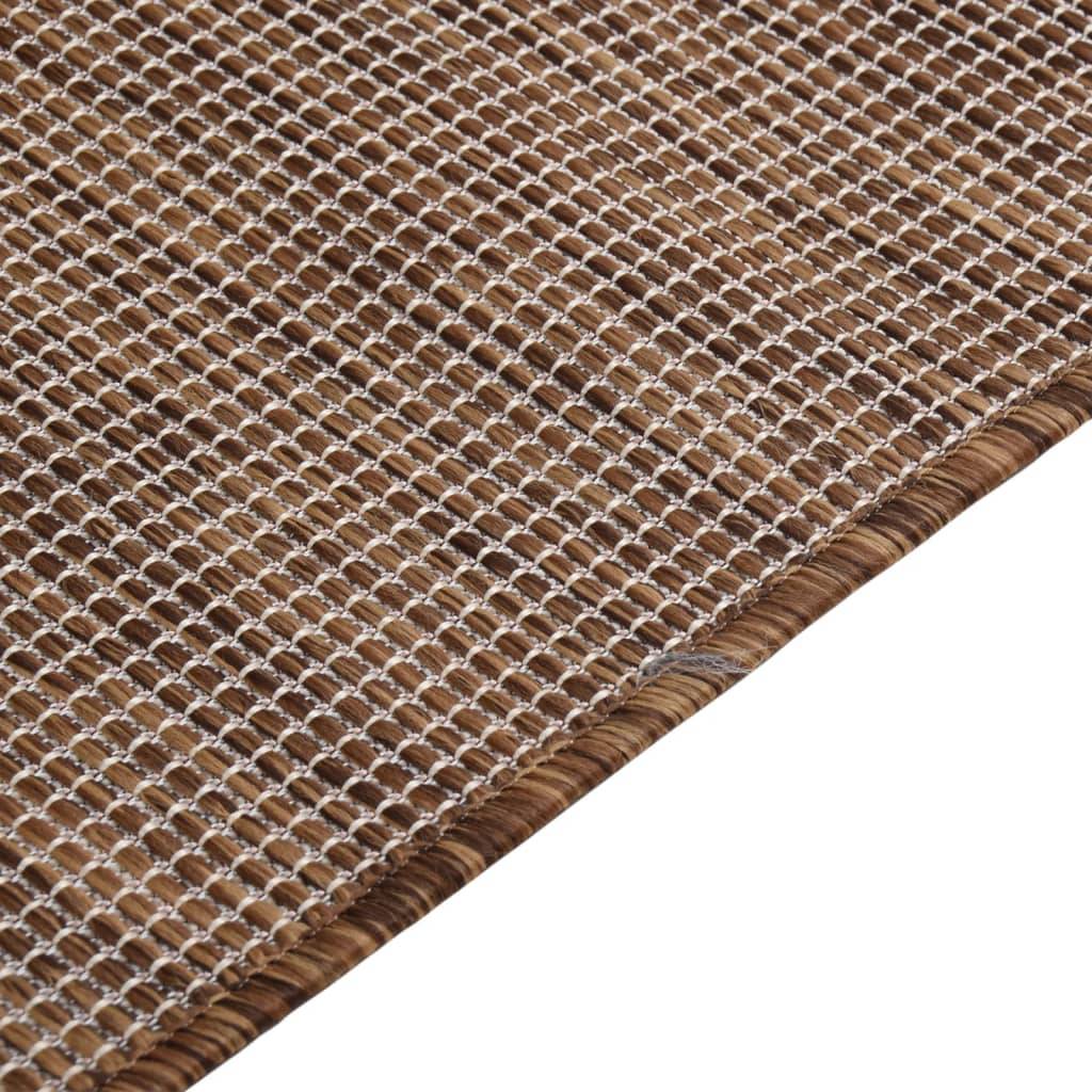 vidaXL Outdoor-Teppich Flachgewebe 160x230 cm Braun