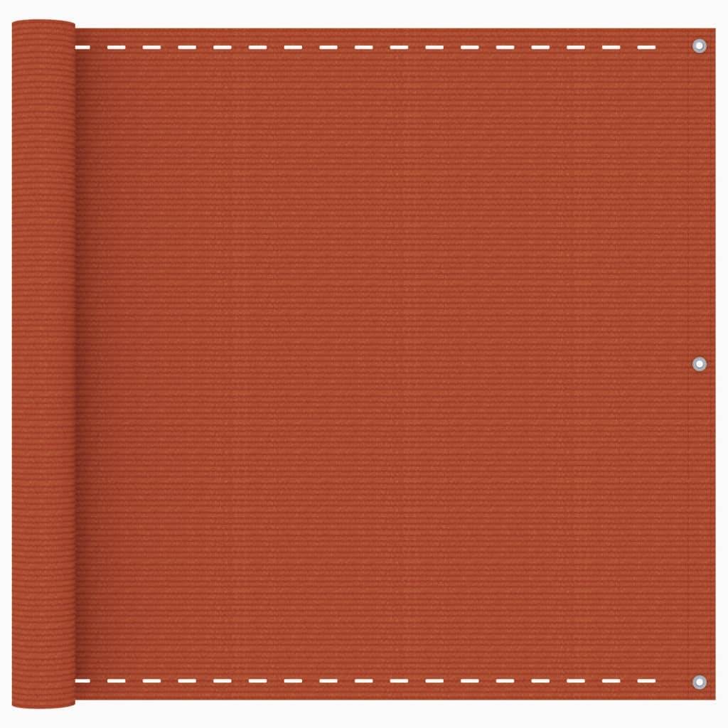 vidaXL Balkon-Sichtschutz Orange 90x400 cm HDPE