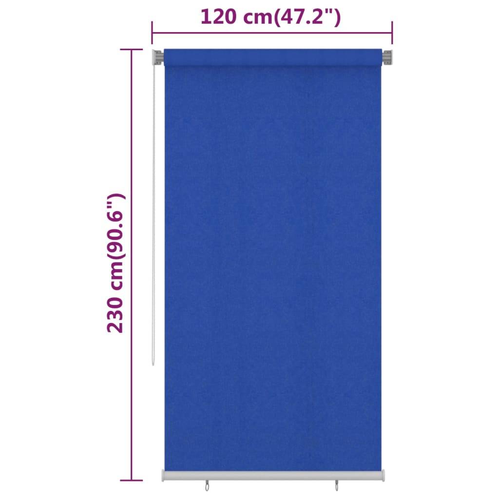 vidaXL Außenrollo 120x230 cm Blau HDPE