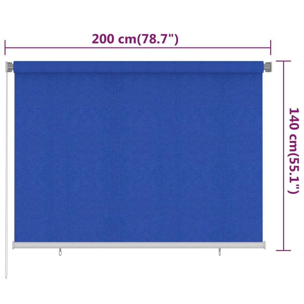 vidaXL Außenrollo 200x140 cm Blau HDPE