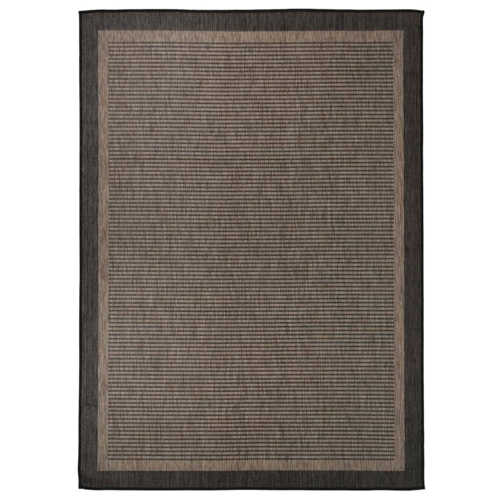 vidaXL Outdoor-Teppich Flachgewebe 200x280 cm Dunkelbraun