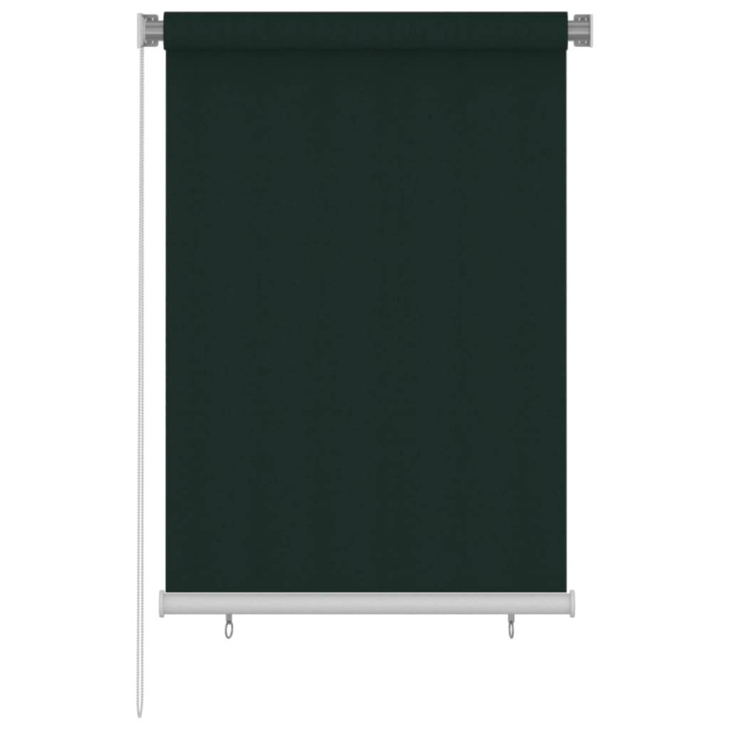 vidaXL Außenrollo 100x140 cm Dunkelgrün HDPE
