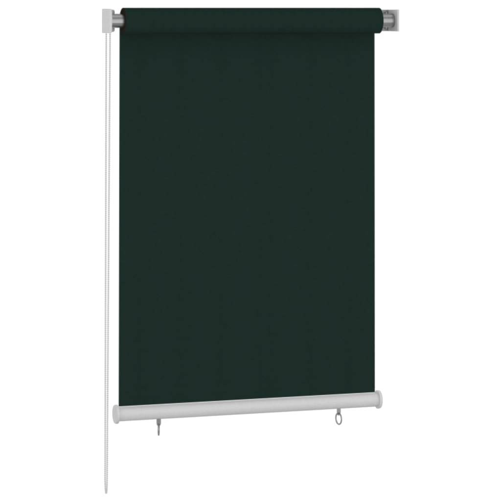 vidaXL Außenrollo 100x140 cm Dunkelgrün HDPE