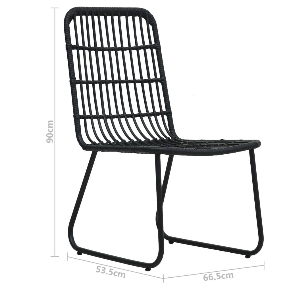 vidaXL 5-tlg. Garten-Essgruppe Poly Rattan und Glas