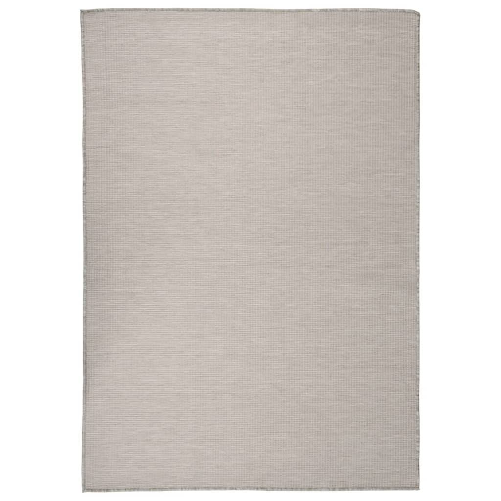 vidaXL Outdoor-Teppich Flachgewebe 160x230 cm Taupe