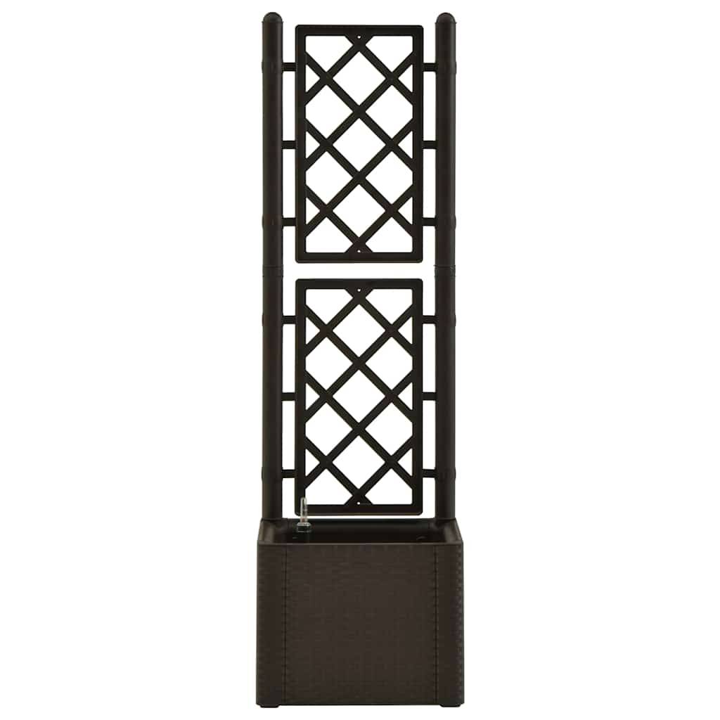 vidaXL Garten-Hochbeet mit Spalier und Selbstbewässerungssystem Mokka