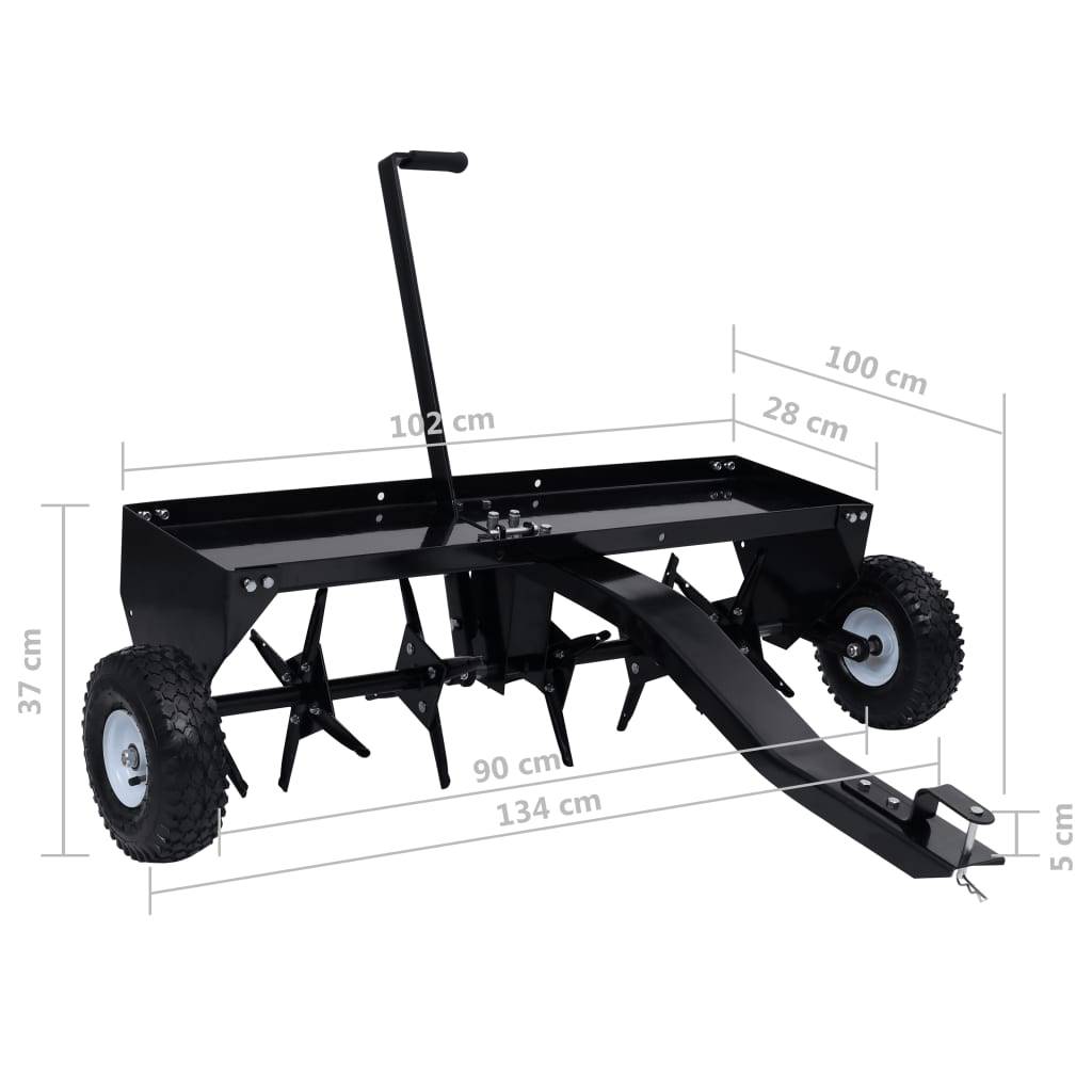 vidaXL Rasenlüfter für Aufsitzmäher 102 cm
