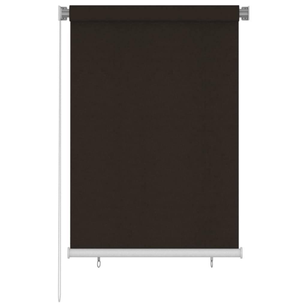 vidaXL Außenrollo 100x140 cm Braun HDPE