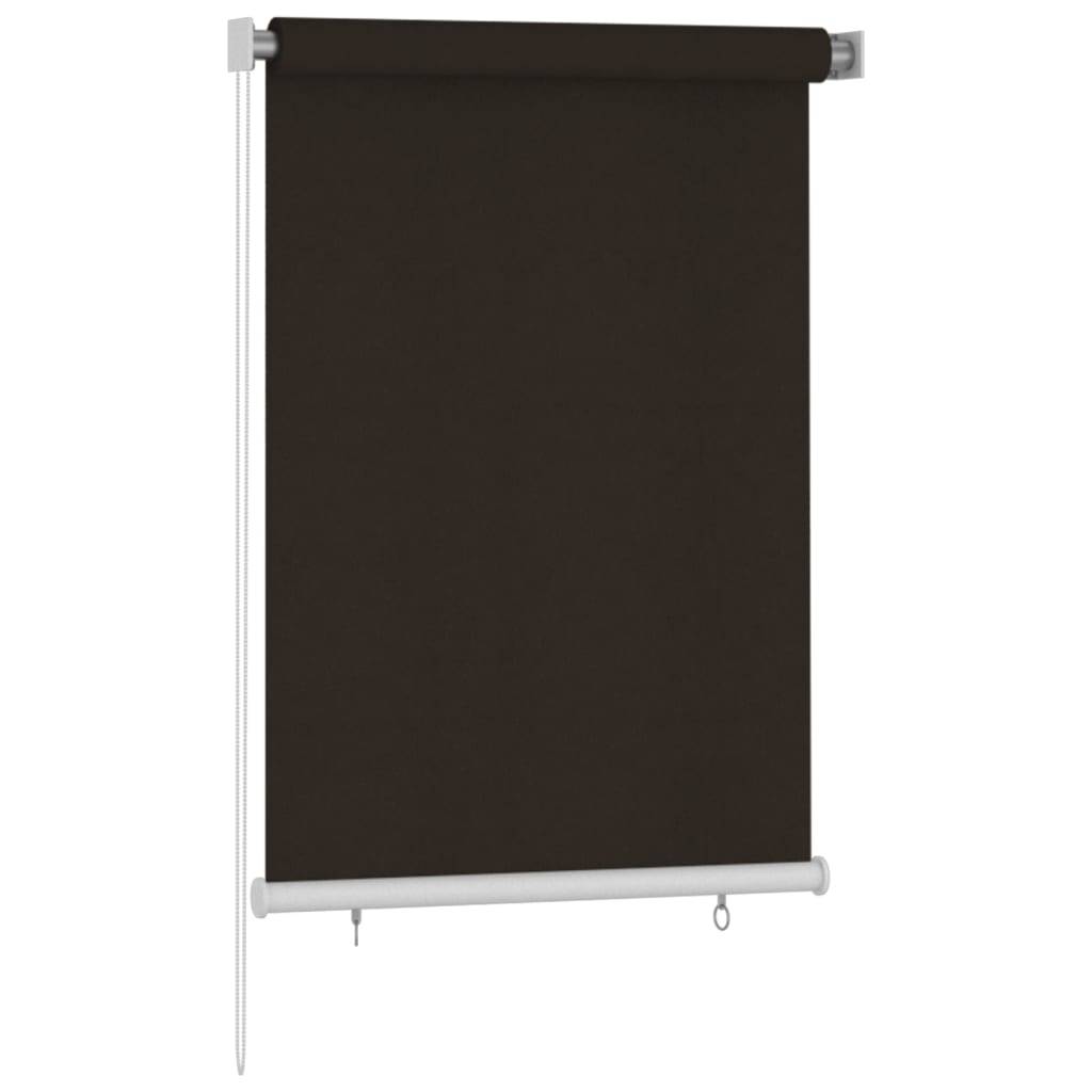 vidaXL Außenrollo 100x140 cm Braun HDPE