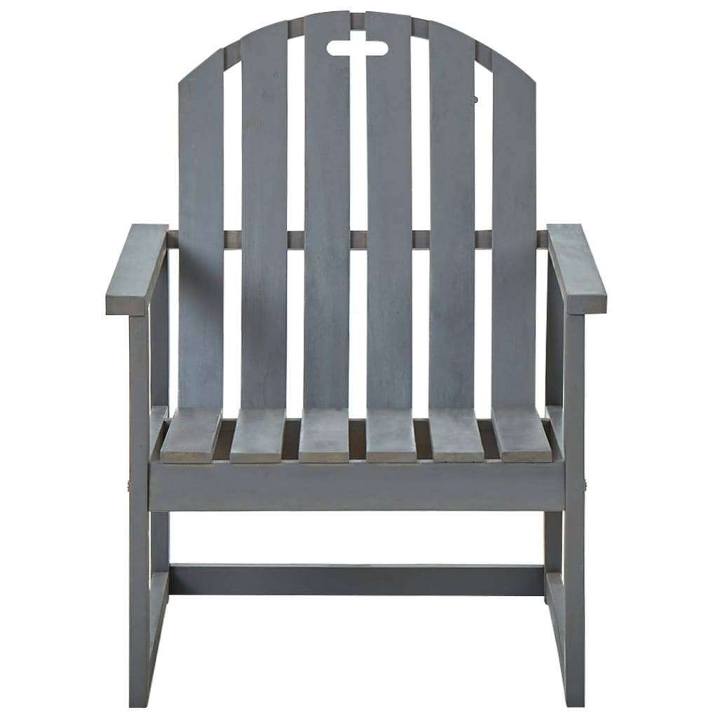 vidaXL Garten-Armlehnstühle 2 Stk. Grau Massivholz Akazie