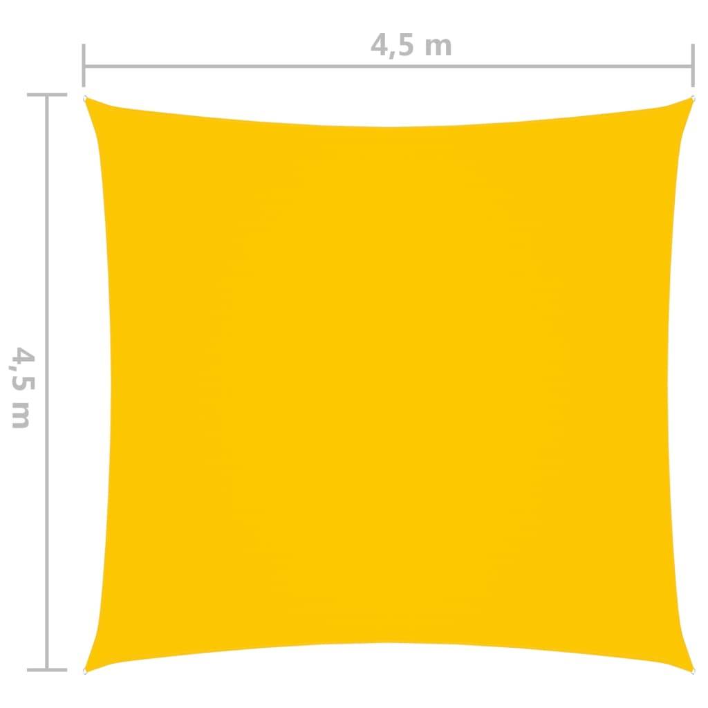 vidaXL Sonnensegel Oxford-Gewebe Quadratisch 4,5x4,5 m Gelb