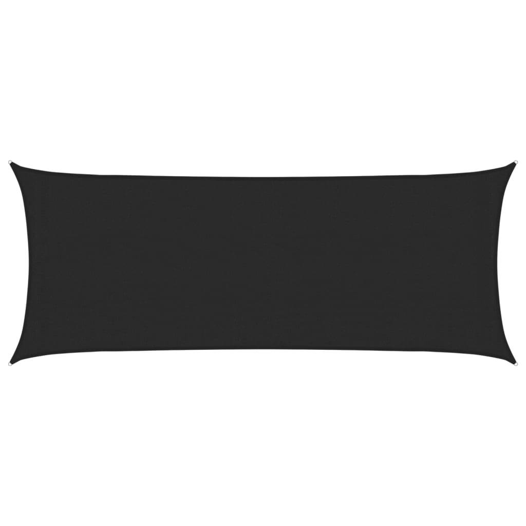 vidaXL Sonnensegel 160 g/m² Schwarz 2x4,5 m HDPE