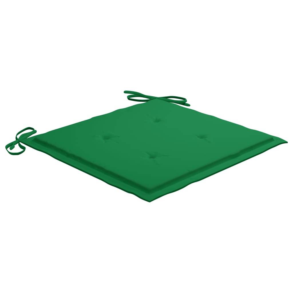 vidaXL Klappbare Gartenstühle 4 Stk. mit Kissen Massivholz Akazie