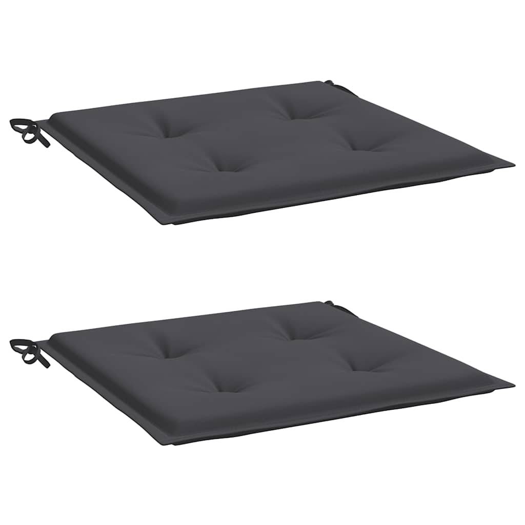 vidaXL Gartenstuhl-Kissen 2 Stk. Anthrazit 40x40x3 cm Oxford-Gewebe