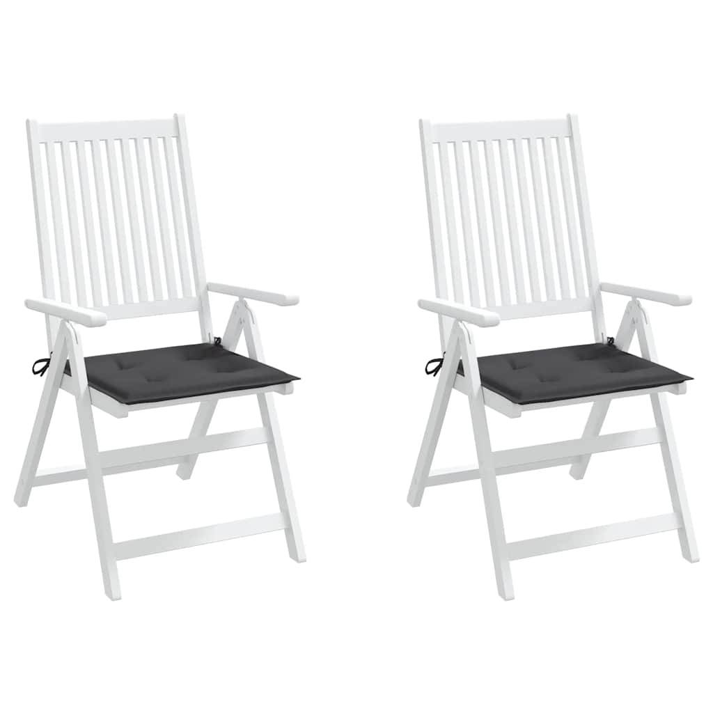 vidaXL Gartenstuhl-Kissen 2 Stk. Anthrazit 50x50x3 cm Oxford-Gewebe