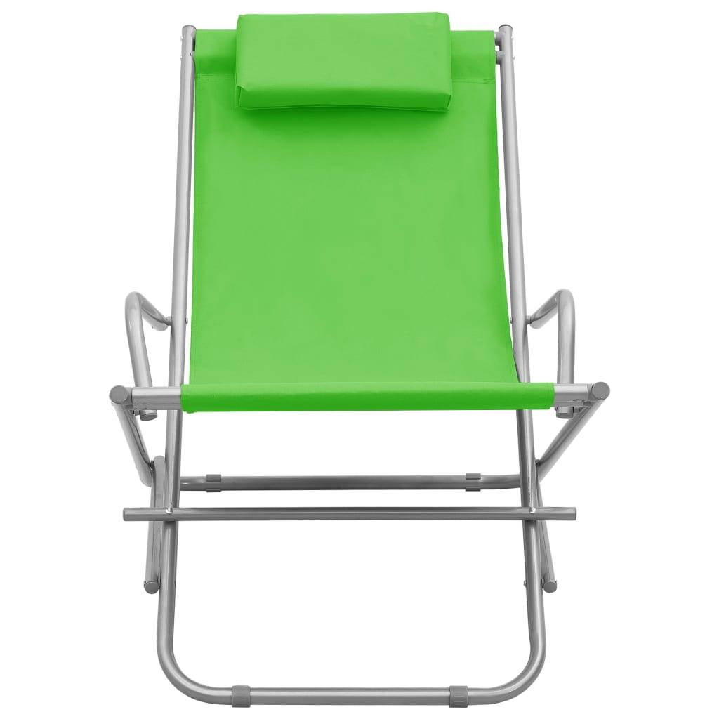 vidaXL Schaukelstühle 2 Stk. Stahl Grün