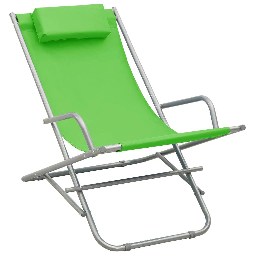 vidaXL Schaukelstühle 2 Stk. Stahl Grün