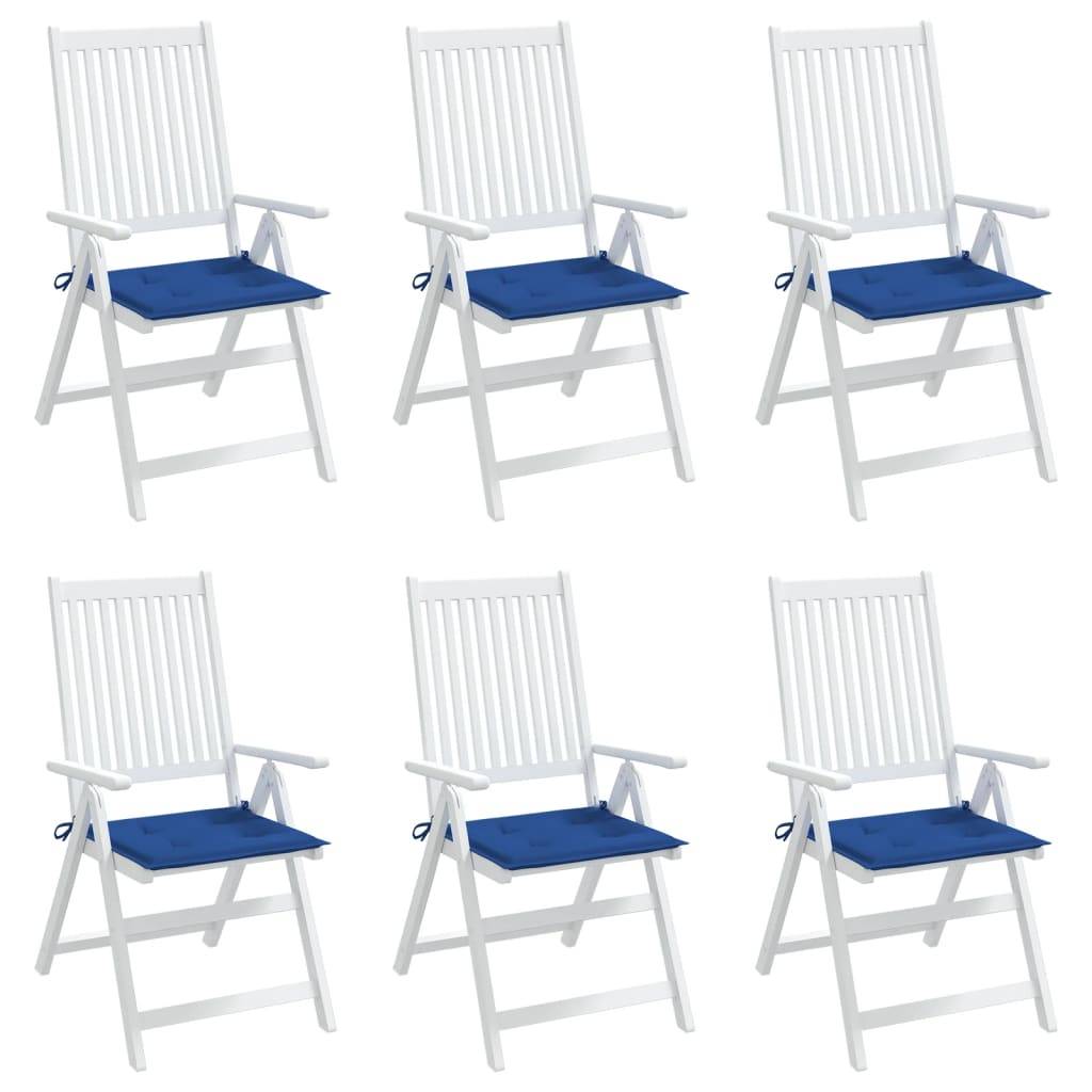 vidaXL Gartenstuhl-Kissen 6 Stk. Königsblau 50x50x3 cm Oxford-Gewebe