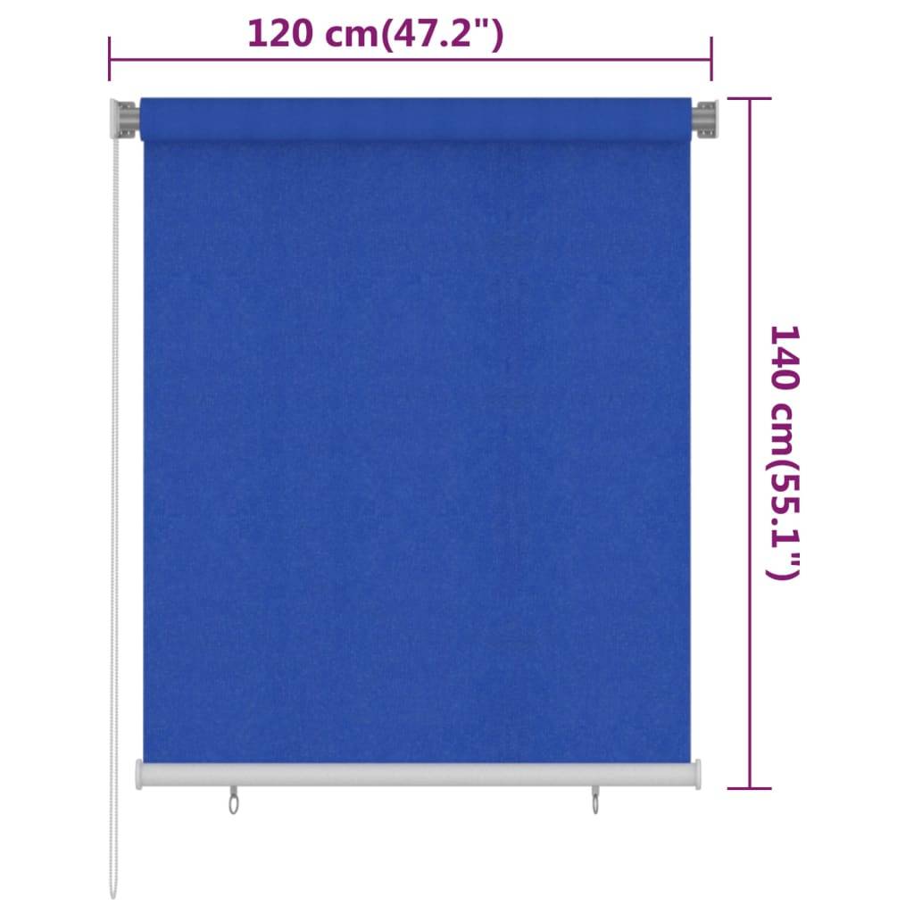 vidaXL Außenrollo 120x140 cm Blau HDPE