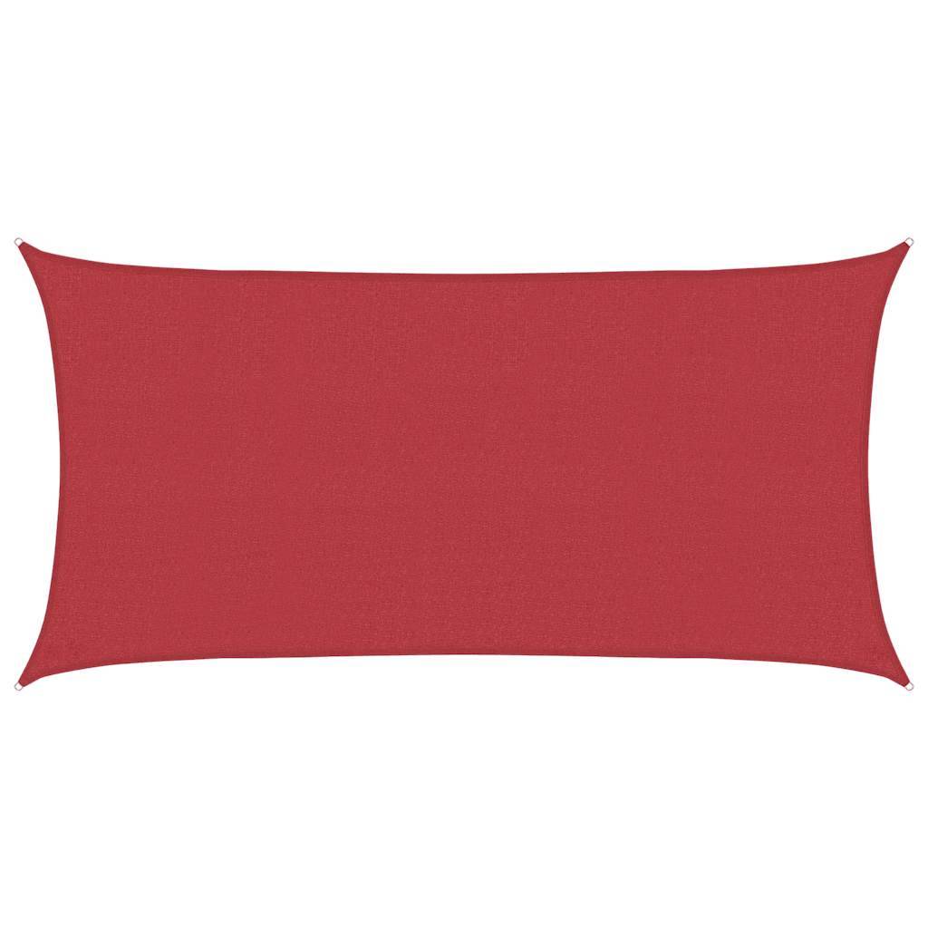 vidaXL Sonnensegel 160 g/m² Rot 2x3,5 m HDPE