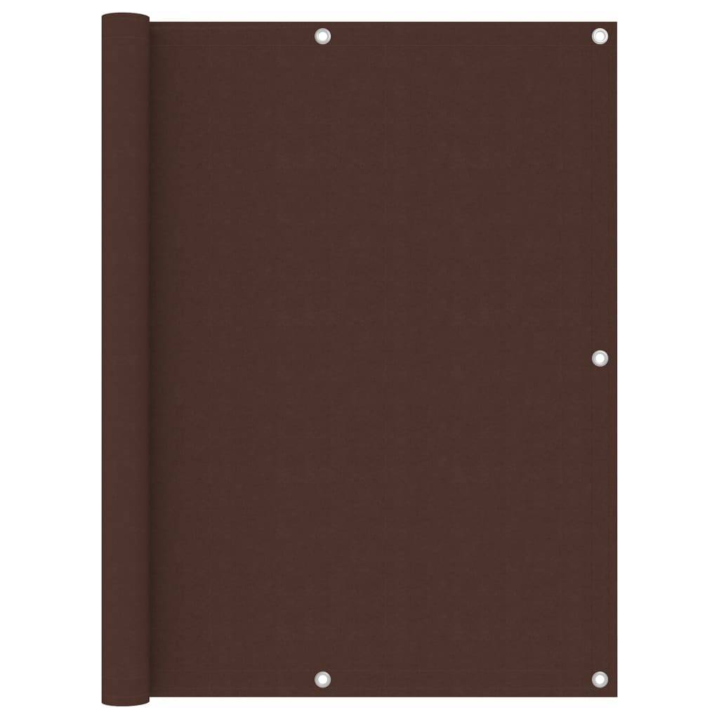 vidaXL Balkon-Sichtschutz Braun 120x500 cm Oxford-Gewebe
