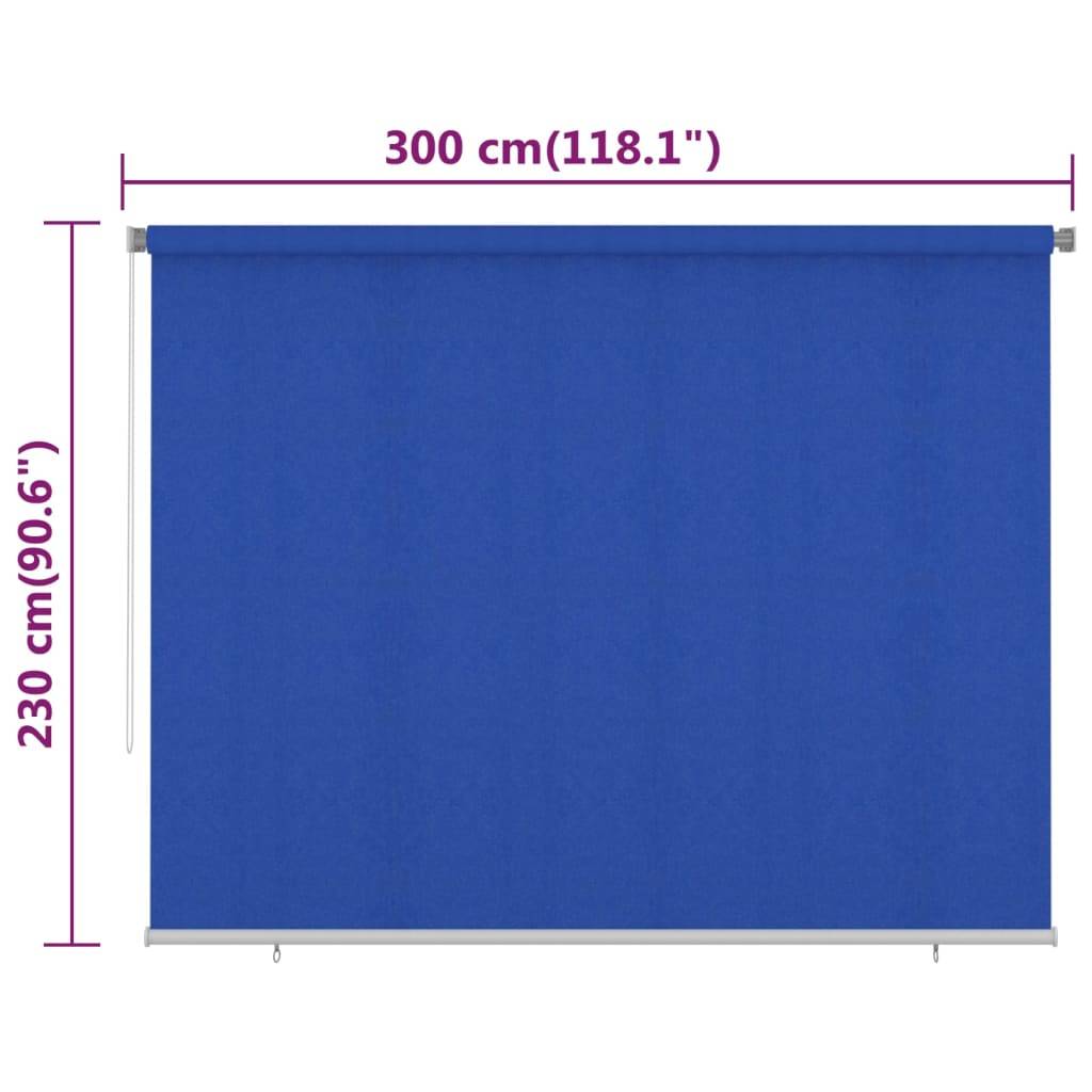 vidaXL Außenrollo 300x230 cm Blau HDPE