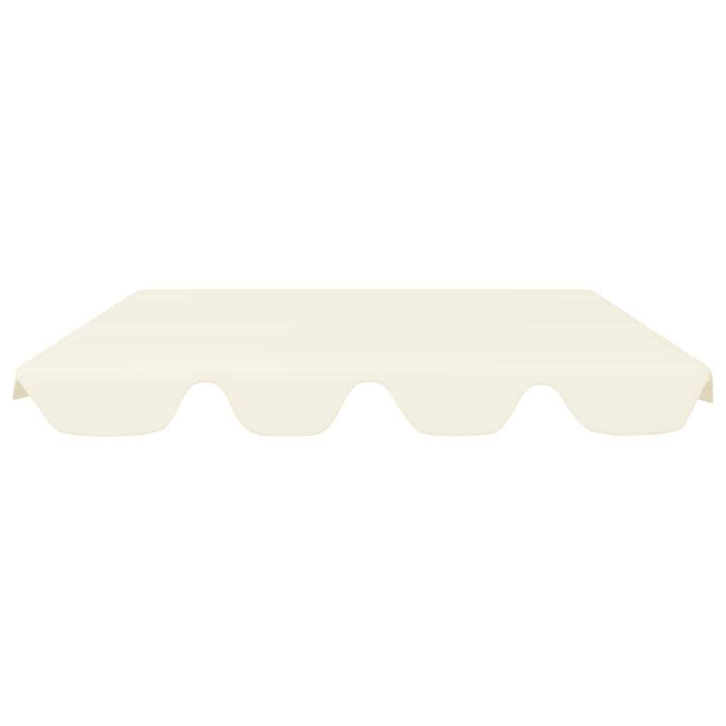 vidaXL Ersatzdach für Hollywoodschaukel Creme 150/130x105/70 cm