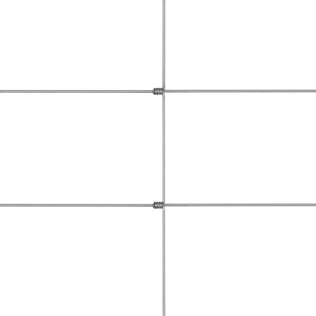 vidaXL Gartenzaun Verzinkter Stahl Silbern 50x1,6 m