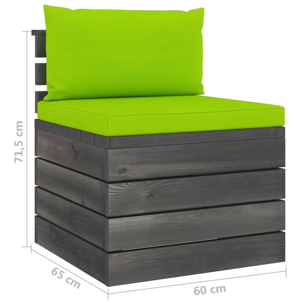 vidaXL 2-tlg. Garten-Sofagarnitur aus Paletten mit Kissen Kiefernholz