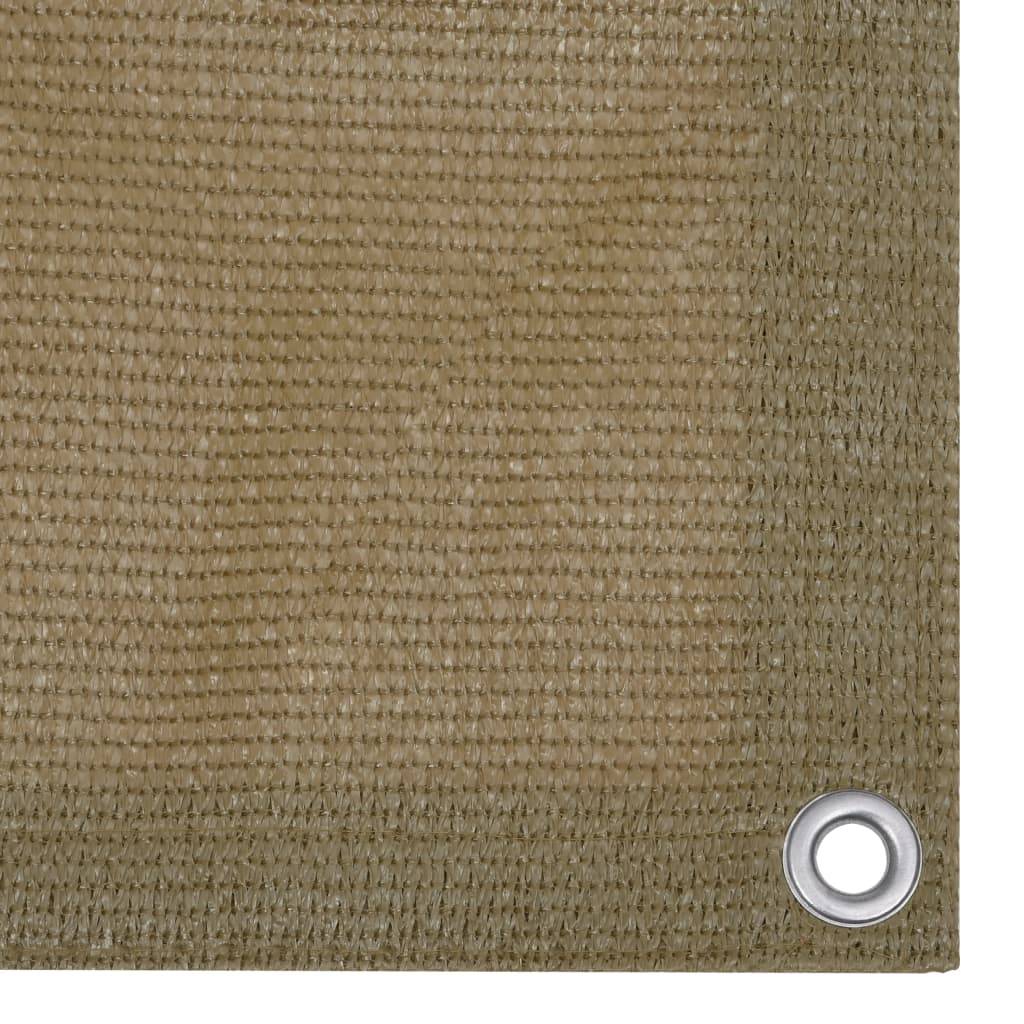 vidaXL Balkon-Sichtschutz Taupe 75x600 cm HDPE