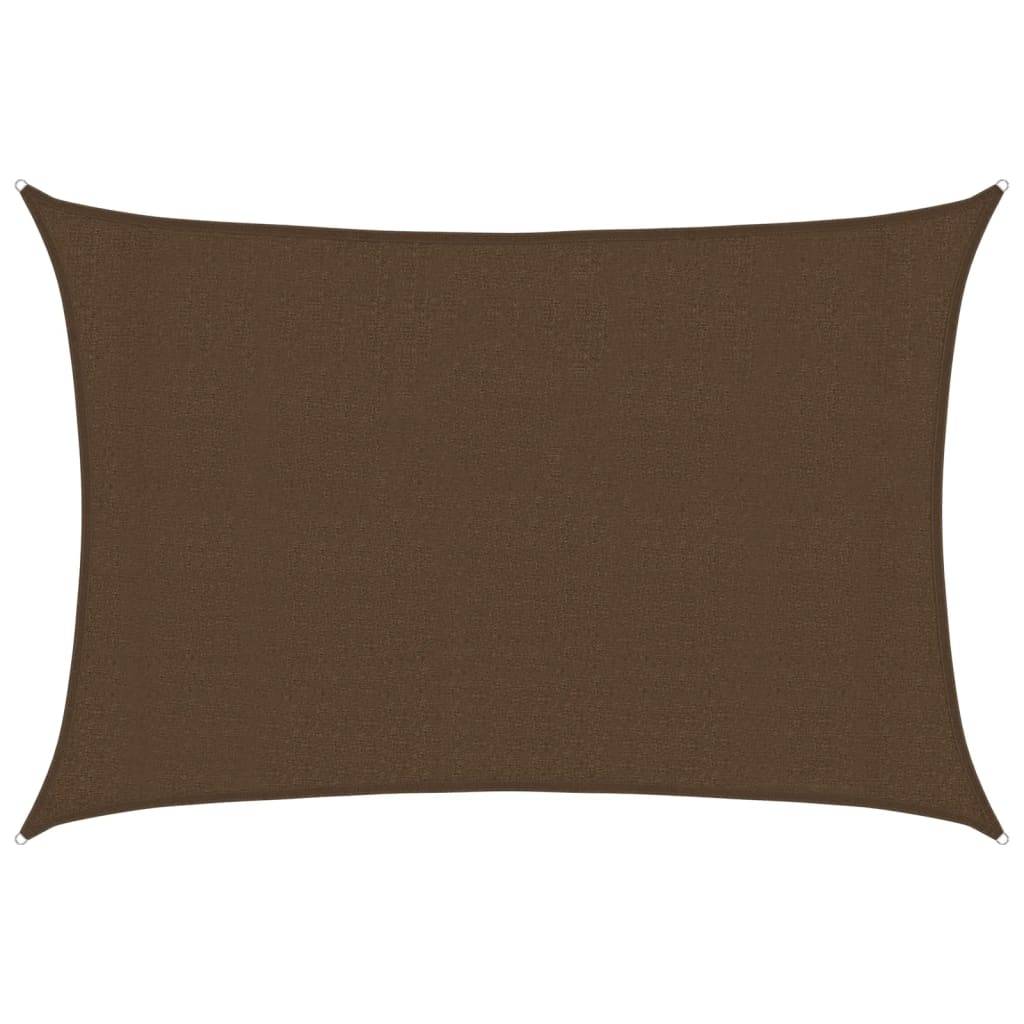 vidaXL Sonnensegel 160 g/m² Braun 3x4,5 m HDPE