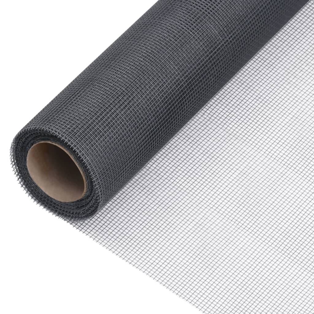 vidaXL Fliegengitter Fiberglas 112x2000 cm Grau
