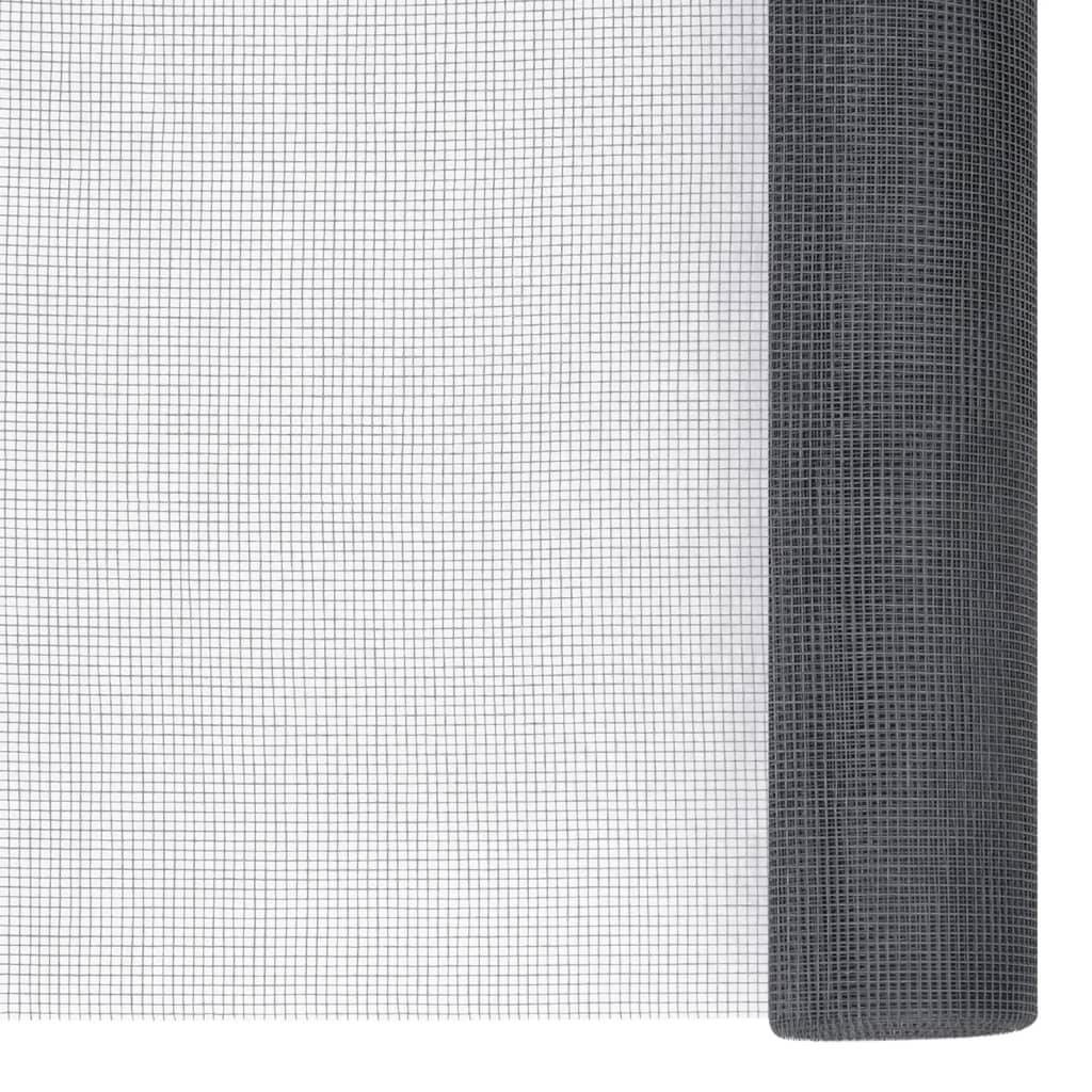 vidaXL Fliegengitter Fiberglas 100x2000 cm Grau
