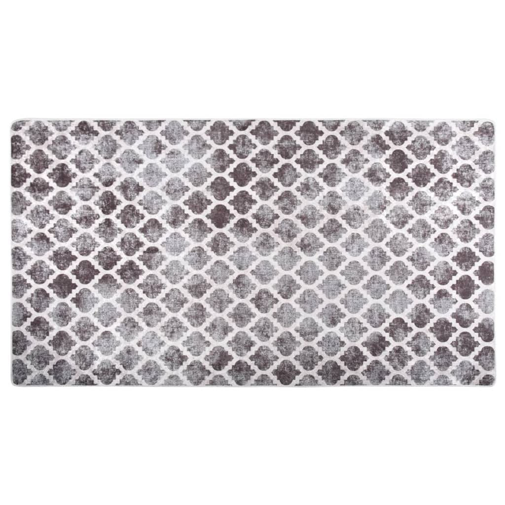 vidaXL Teppich Waschbar 190x300 cm Mehrfarbig Rutschfest