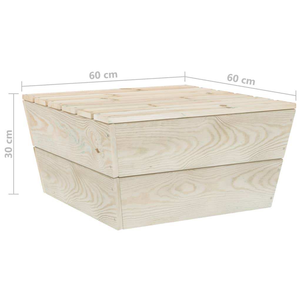 vidaXL Gartentische 2 Stk. 60x60x30 cm Imprägniertes Fichtenholz