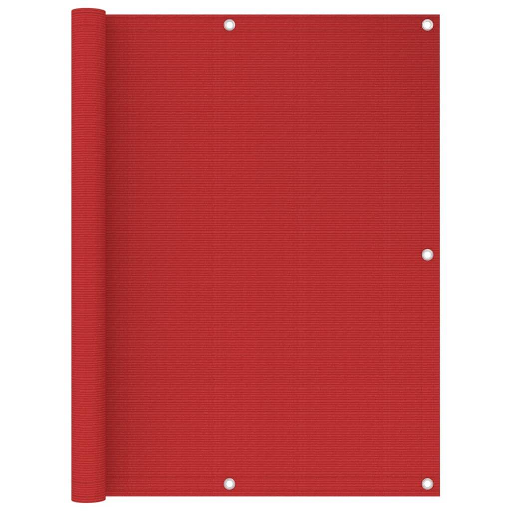 vidaXL Balkon-Sichtschutz Rot 120x500 cm HDPE