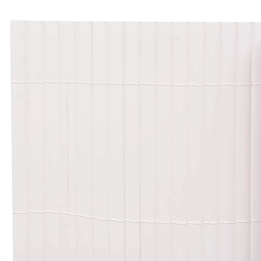 vidaXL Gartenzaun Doppelseitig 90×500 cm Weiß