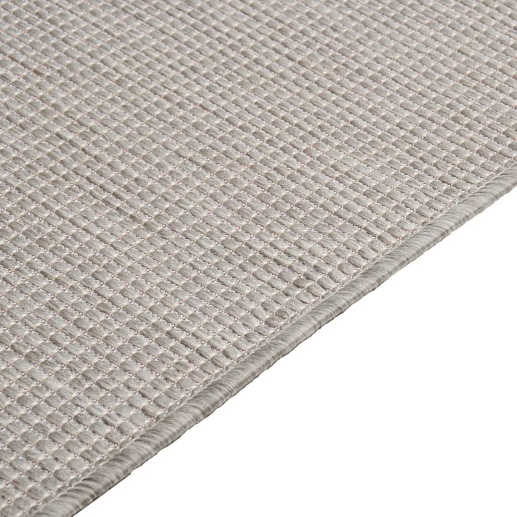 vidaXL Outdoor-Teppich Flachgewebe 120x170 cm Taupe