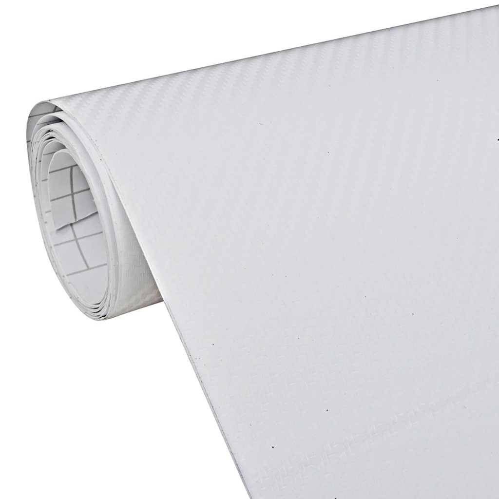 vidaXL Autofolie 3D Weiß 100x150 cm