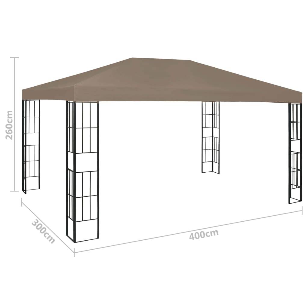 vidaXL Pavillon 4x3 m Taupe