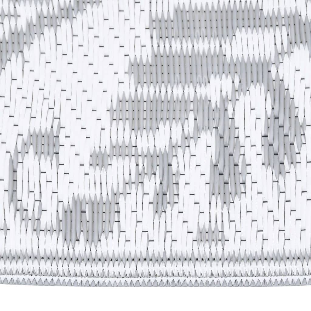 vidaXL Outdoor-Teppich ARAKIL Hellgrau 140x200 cm PP