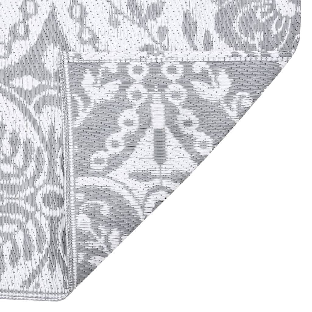 vidaXL Outdoor-Teppich ARAKIL Hellgrau 140x200 cm PP